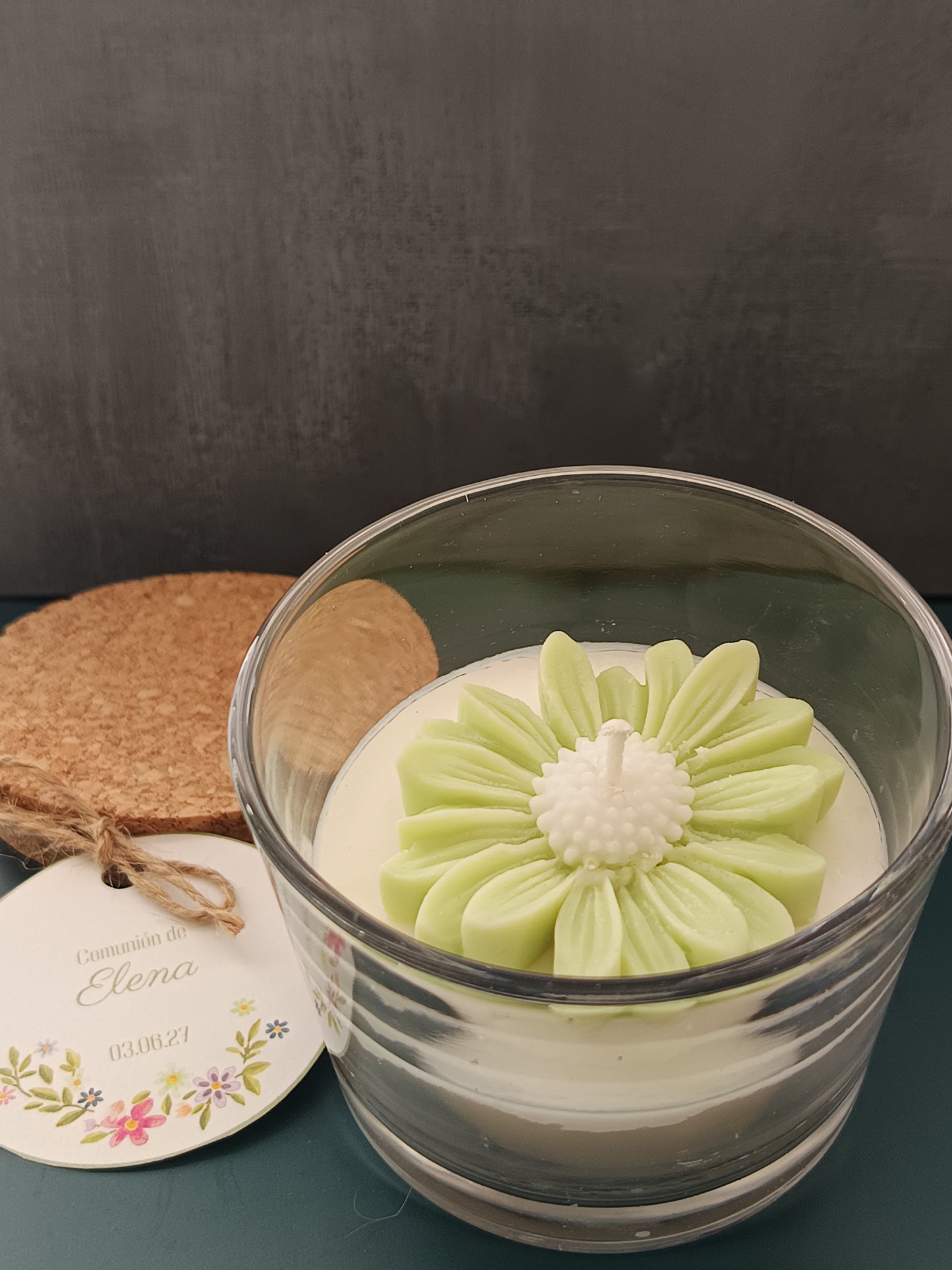 4/ Detalles para Eventos: Vaso decorado con margarita