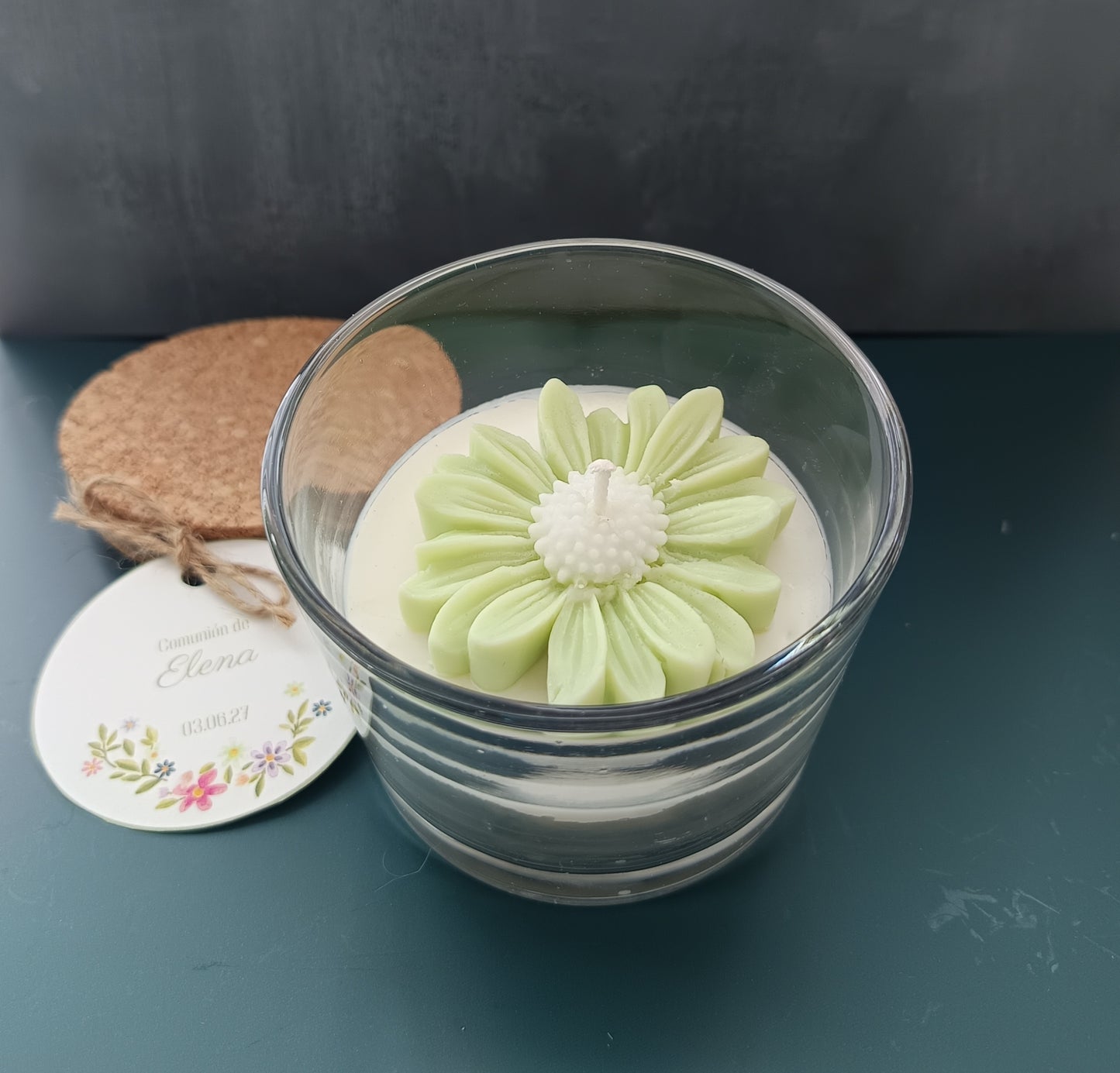 4/ Detalles para Eventos: Vaso decorado con margarita