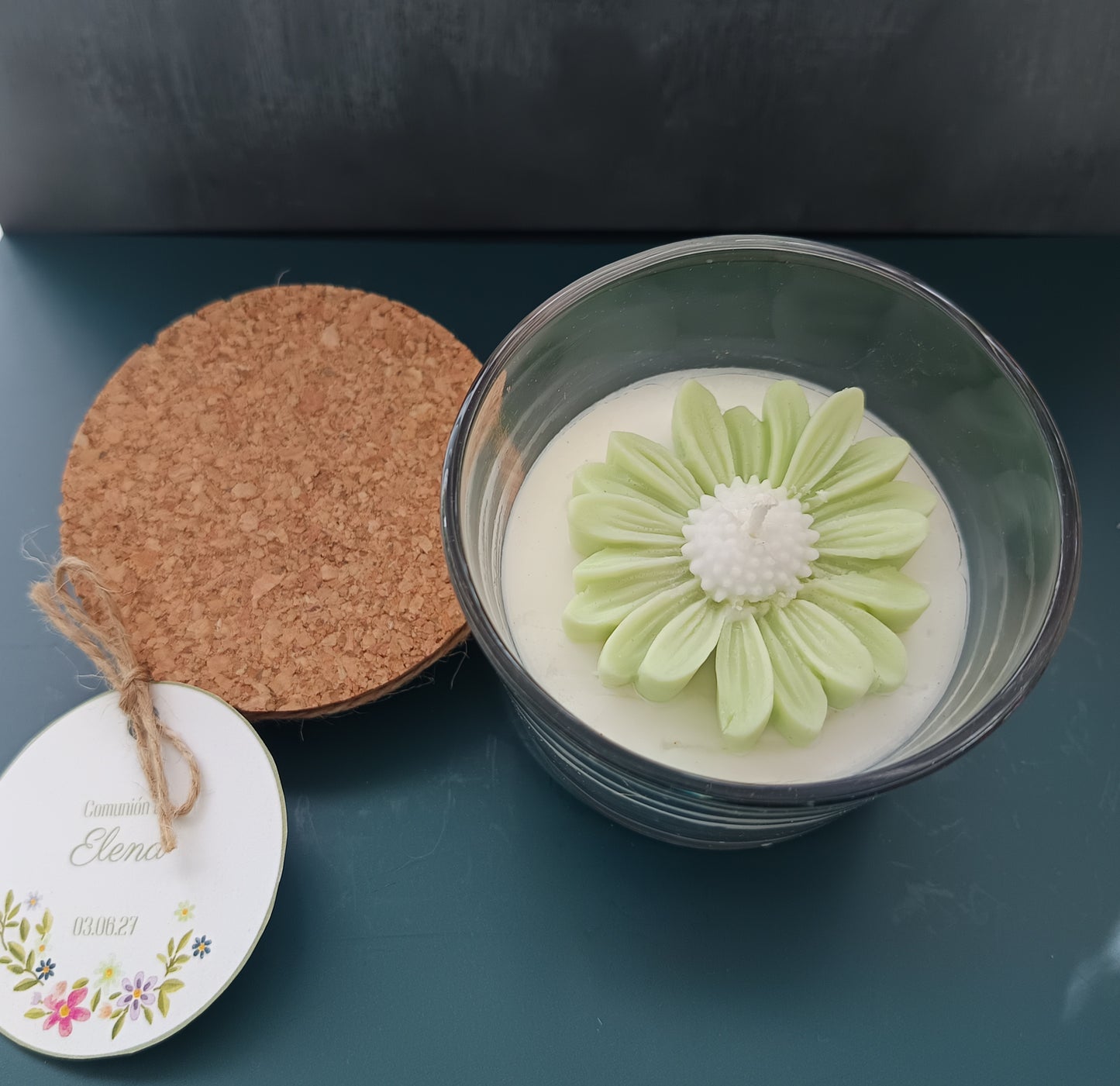 4/ Detalles para Eventos: Vaso decorado con margarita